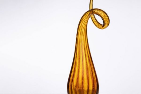 OMI Glass Gallery - Glass Orange Vase