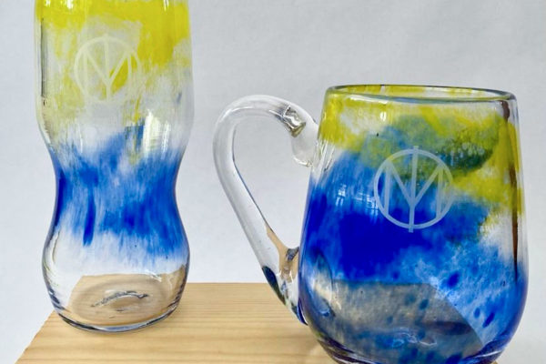 OMI Glass Gallery - Yellow and Blue